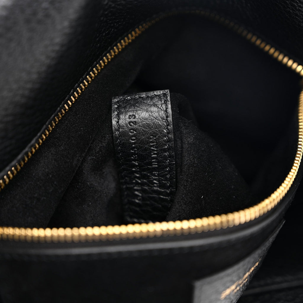Grained Deerskin Bea Tote Black