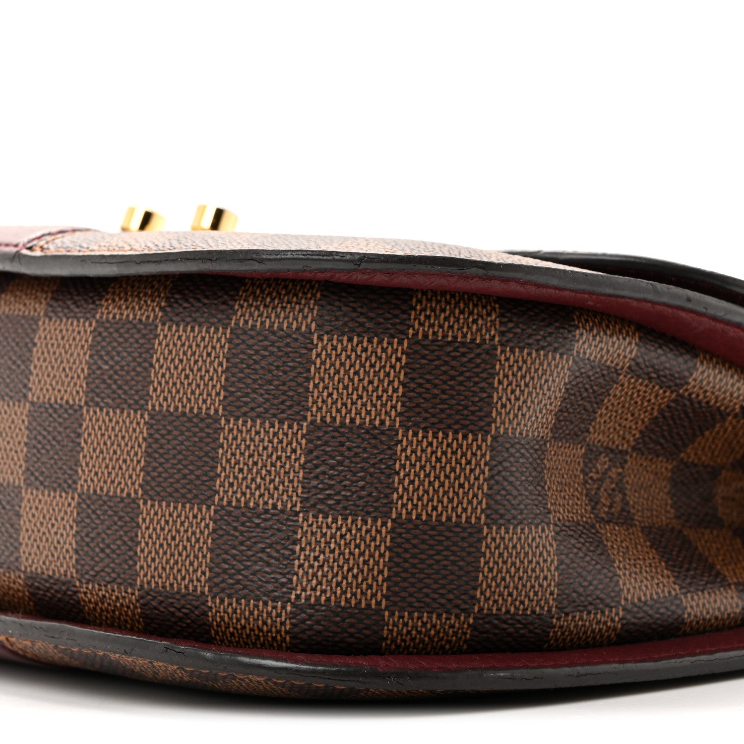 Damier Ebene Cuir Taurillon Wight Bordeaux