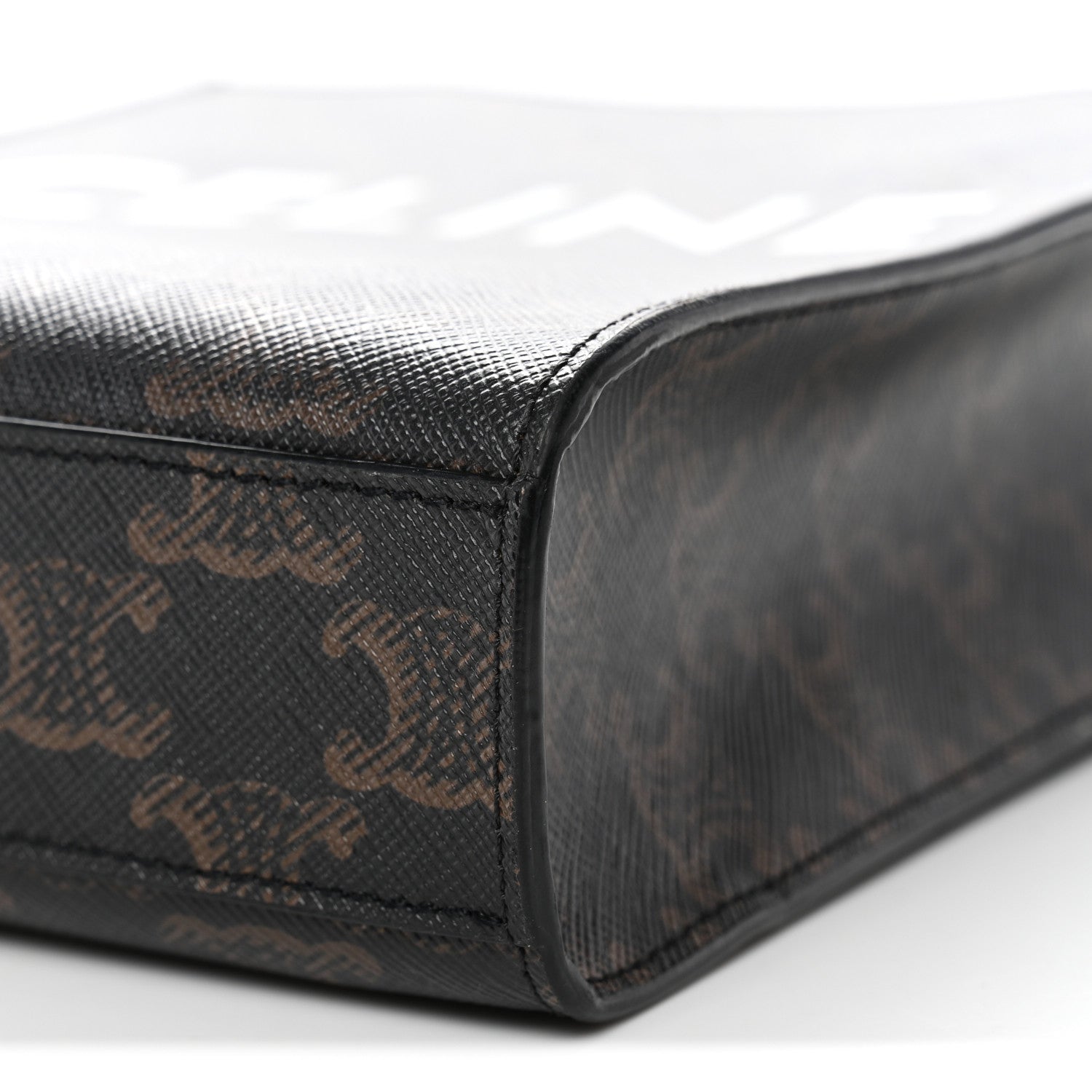 Triomphe Canvas Calfskin Mini Vertical Cabas Tan