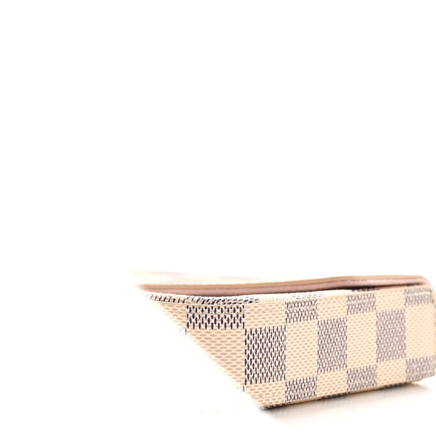 Damier Azur Pochette Felicie Chain Wallet Rose Ballerine