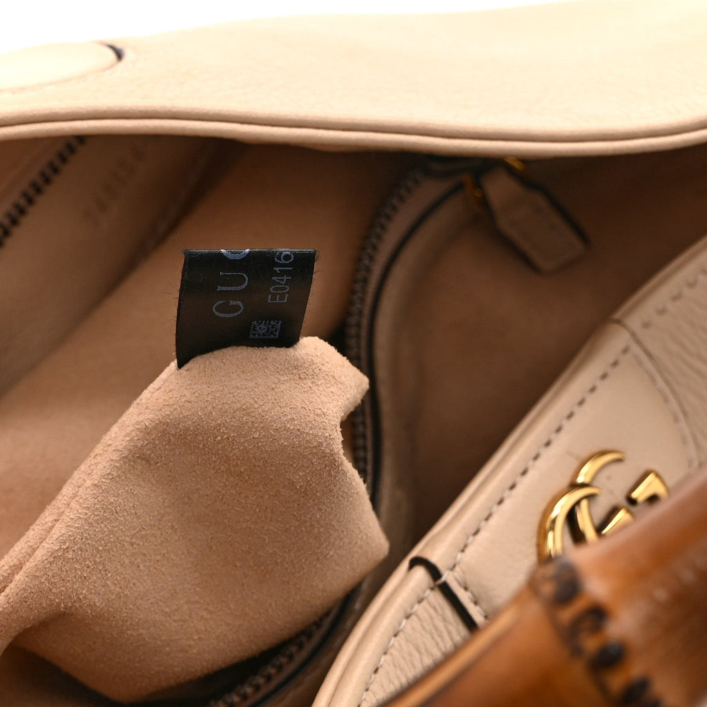 Softy Wonka Textured Dollar Calfskin Medium Diana Shoulder Bag Light Beige