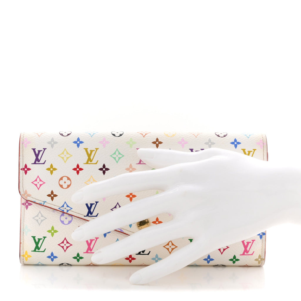 Monogram Multicolor Sarah Wallet NM White Litchi