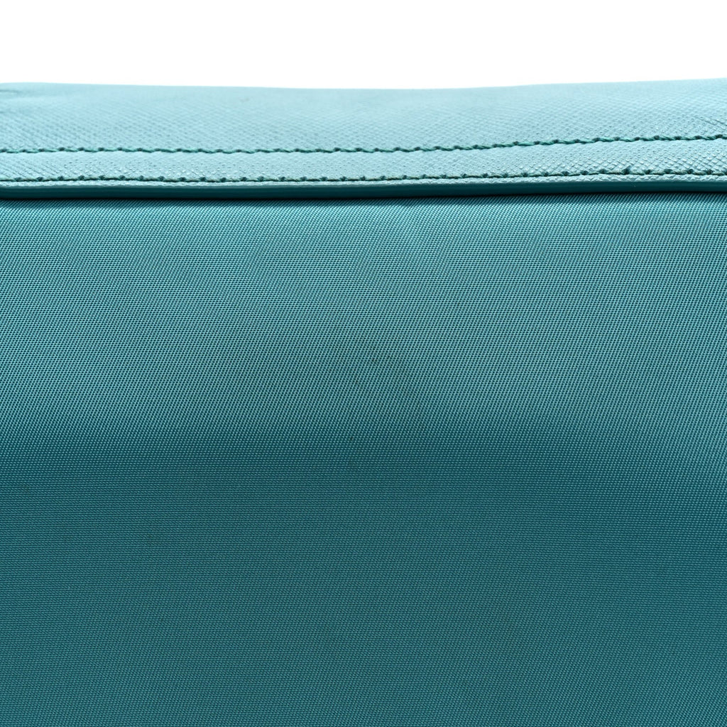 Tessuto Nylon Saffiano Crossbody Bag Turchese