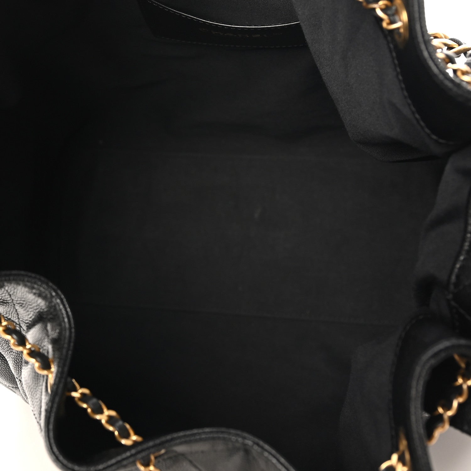 Caviar Quilted Medium Chanel 25 Handbag Black