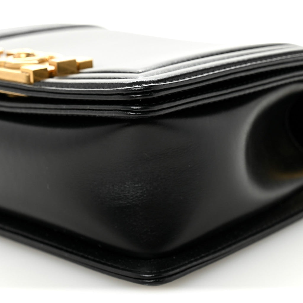 Calfskin Mini Boy Flap Black