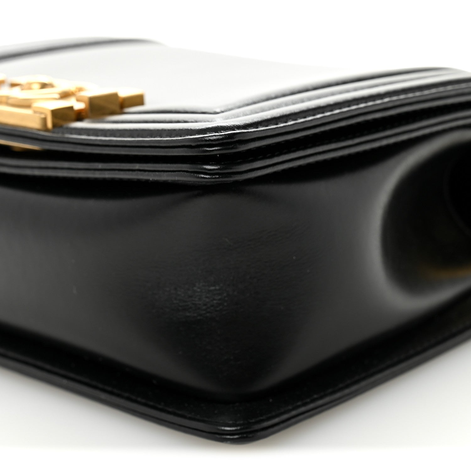 Calfskin Mini Boy Flap Black