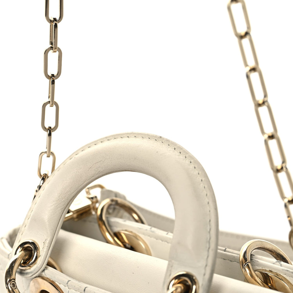 Lambskin Cannage Dioramour Micro Lady D-Joy Latte