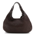 Nappa Intrecciato Medium Campana Hobo Ebano