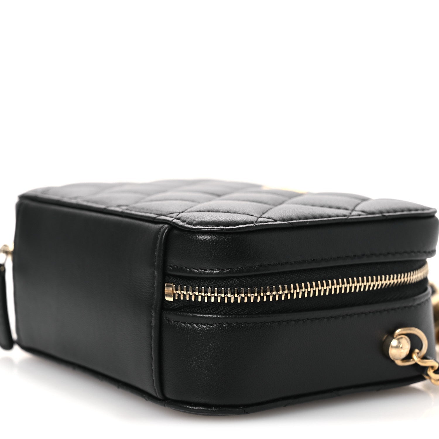 Lambskin Quilted CC Pearl Crush Camera Case Black