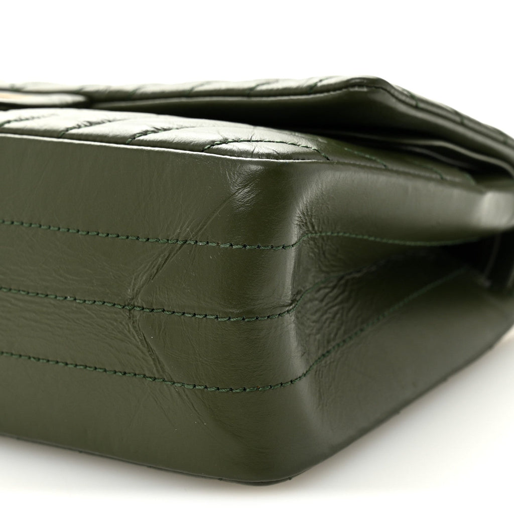 Aged Calfskin Chevron Quilted 2.55 Reissue 225 Flap Green
