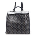 Goyardine Saint Leger Soft Briefcase Backpack Navy