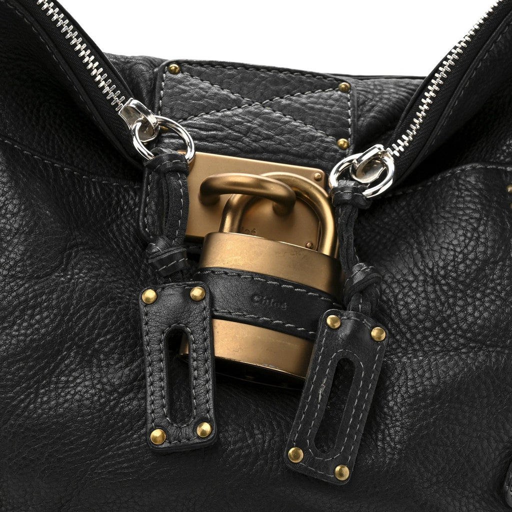 Calfskin Paddington Hobo Black