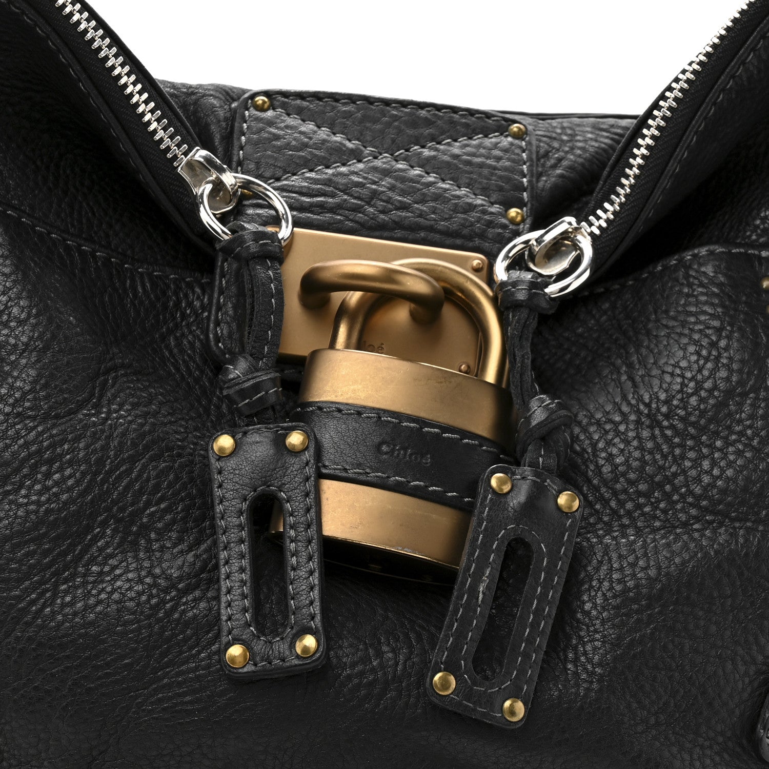 Calfskin Paddington Hobo Black
