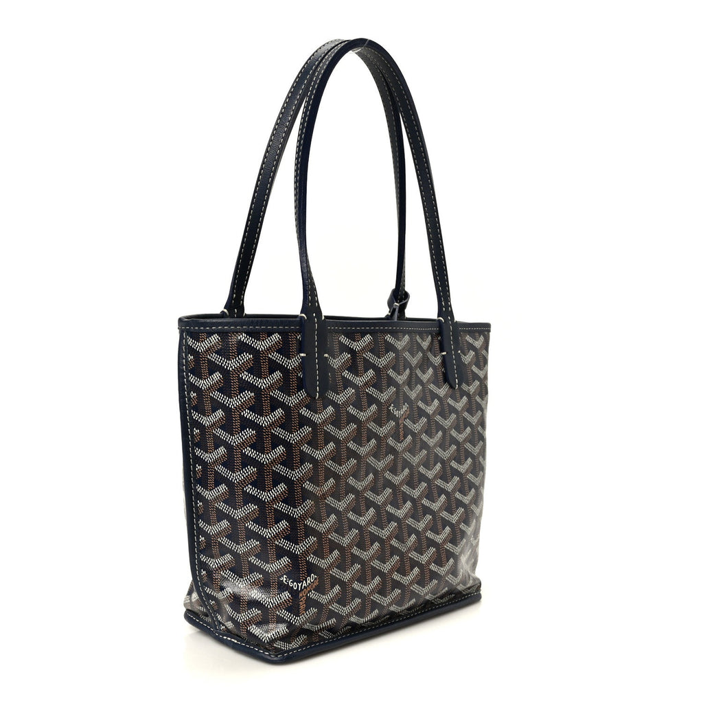 Goyardine Reversible Mini Anjou Navy