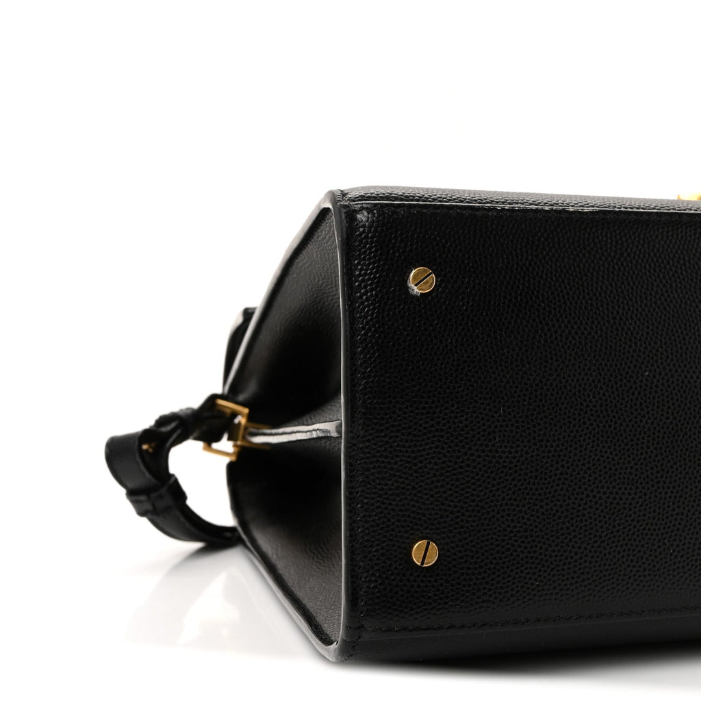 Grain de Poudre Medium Classic Monogram Cassandra Top Handle Black Rouge Legion