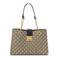 GG Supreme Monogram Bees Medium Padlock Tote Beige Oro Black
