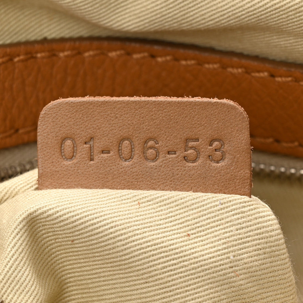 Calfskin Large Paddington Satchel Beige