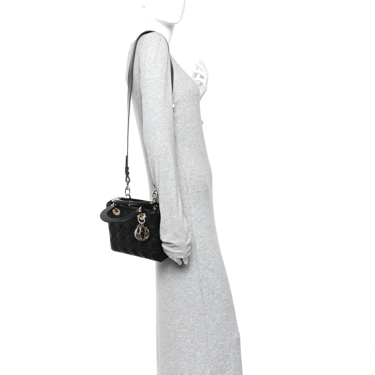 Lambskin Cannage Small My ABCDior Lady Dior Black