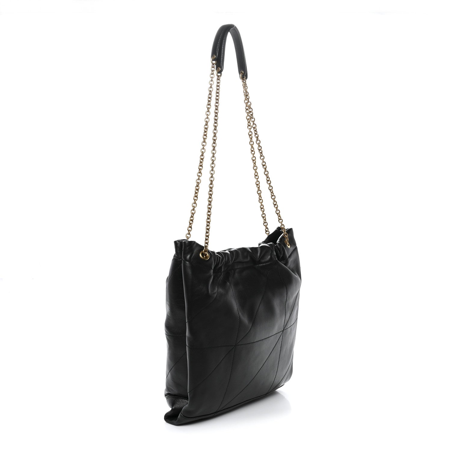 Lambskin Matelasse Monogram Medium Jamie 4.3 Pochon Black