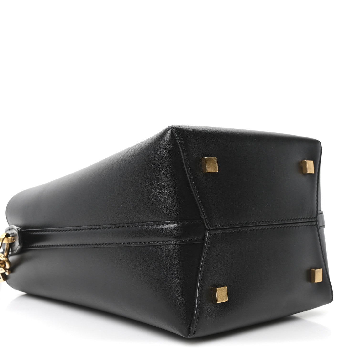 Shiny Calfskin Le 37 Bucket Bag Black