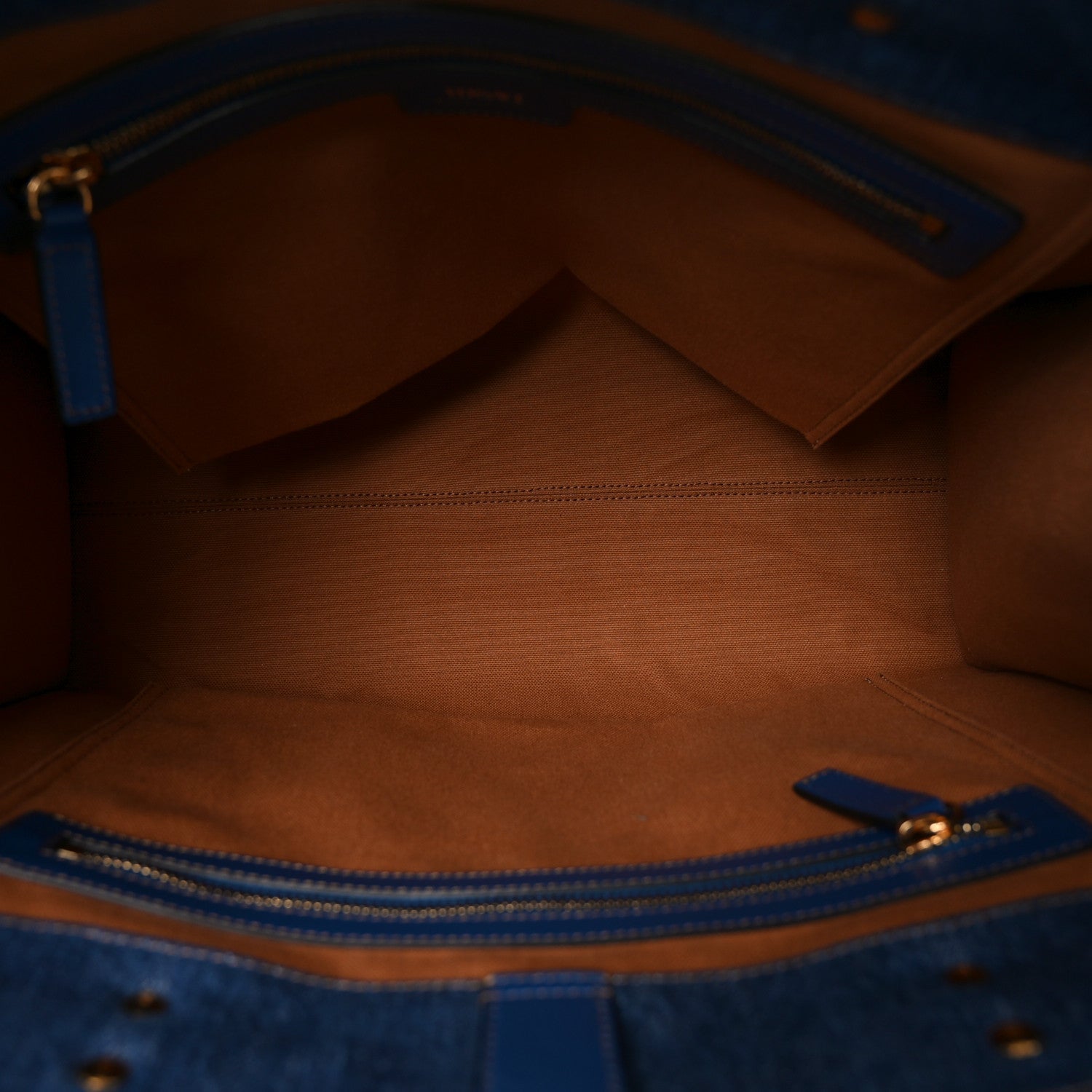 Denim Calfskin La Medusa Tote Bag Blue