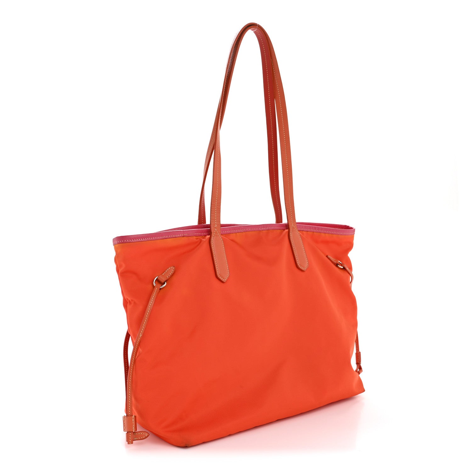 Tessuto Nylon Saffiano Tote Papaya Ibisco