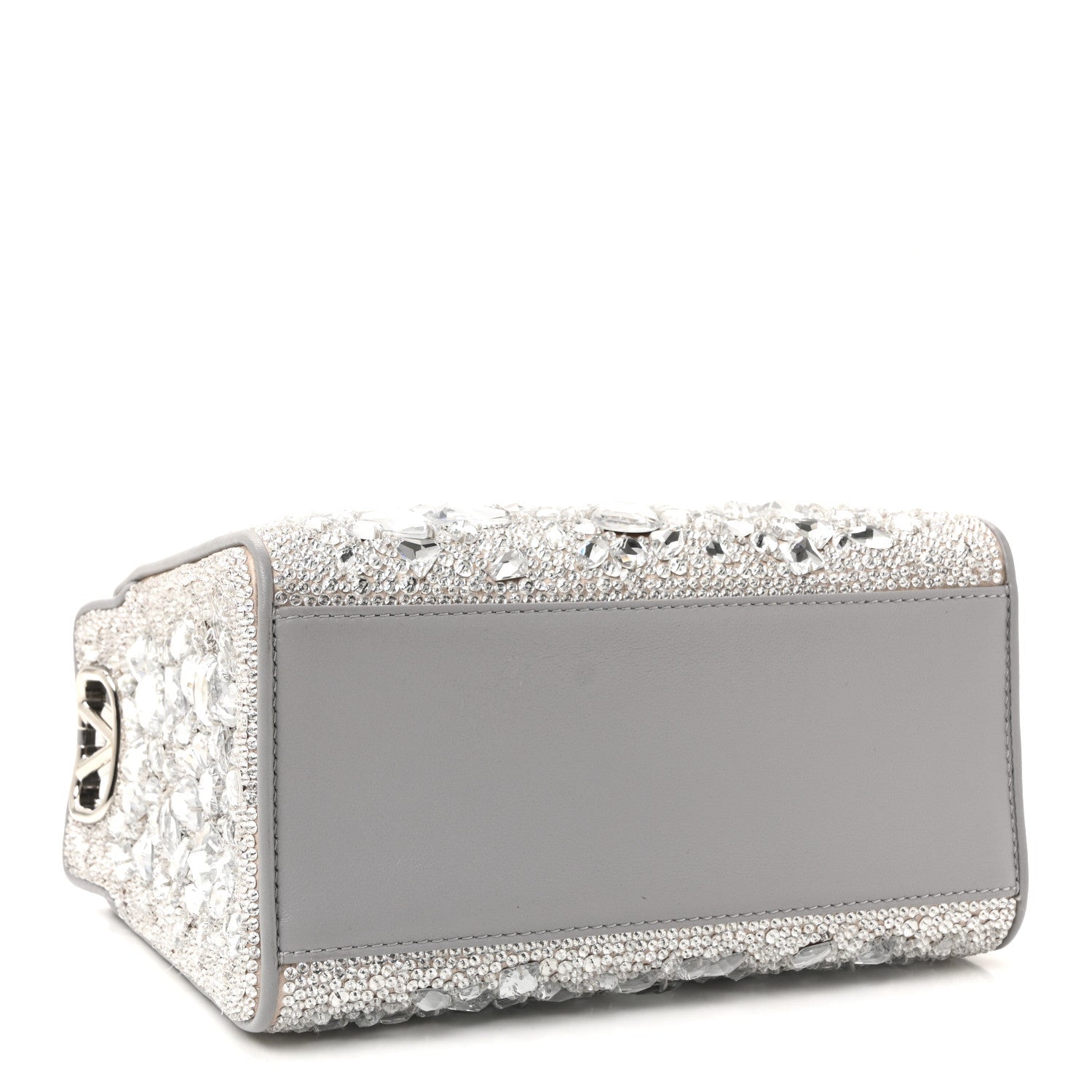 Crystal Mini Le Troisieme Shopping Bag Grey