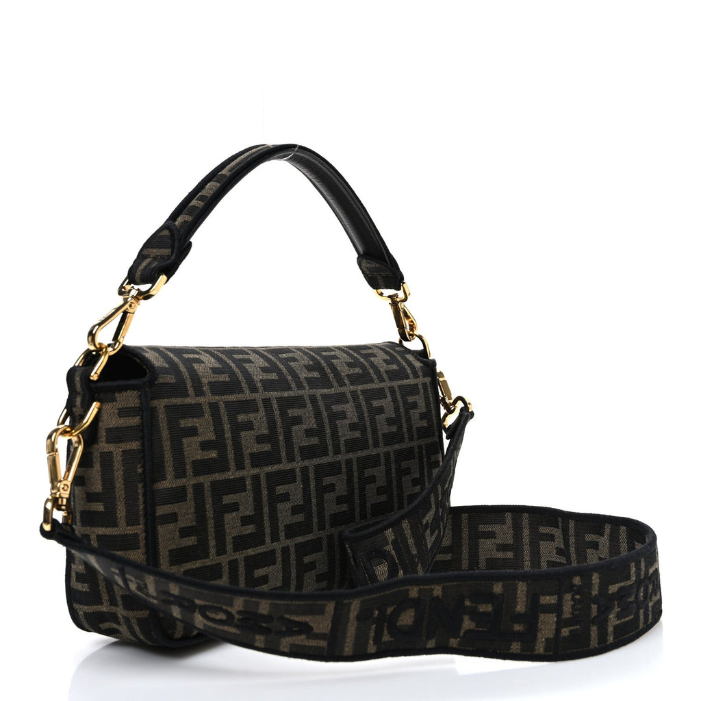 Fabric Jacquard FF 1974 Medium Baguette Tobacco Moro Black
