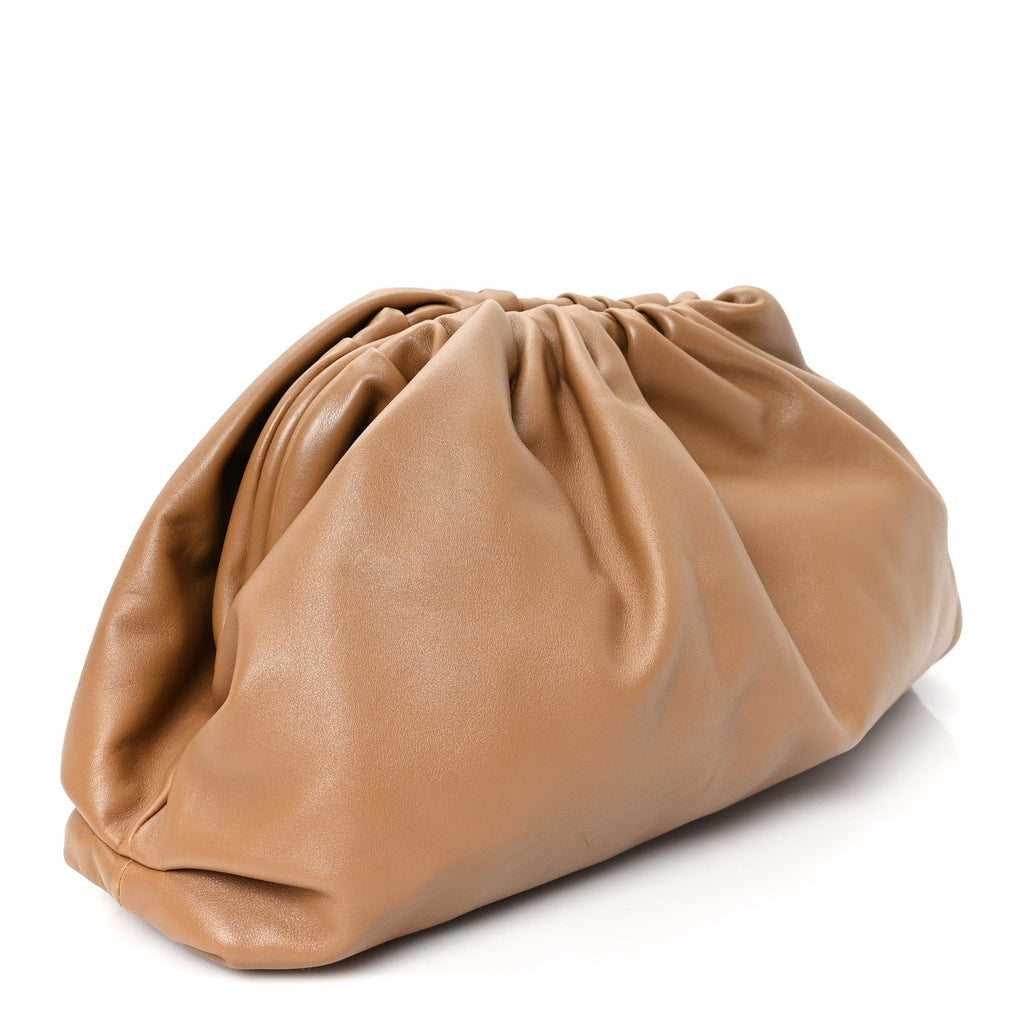 Smooth Butter Calf The Pouch Oversized Clutch Cammello