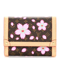 LV X TM Monogram Cherry Blossom Victorine Wallet Sakura Brown