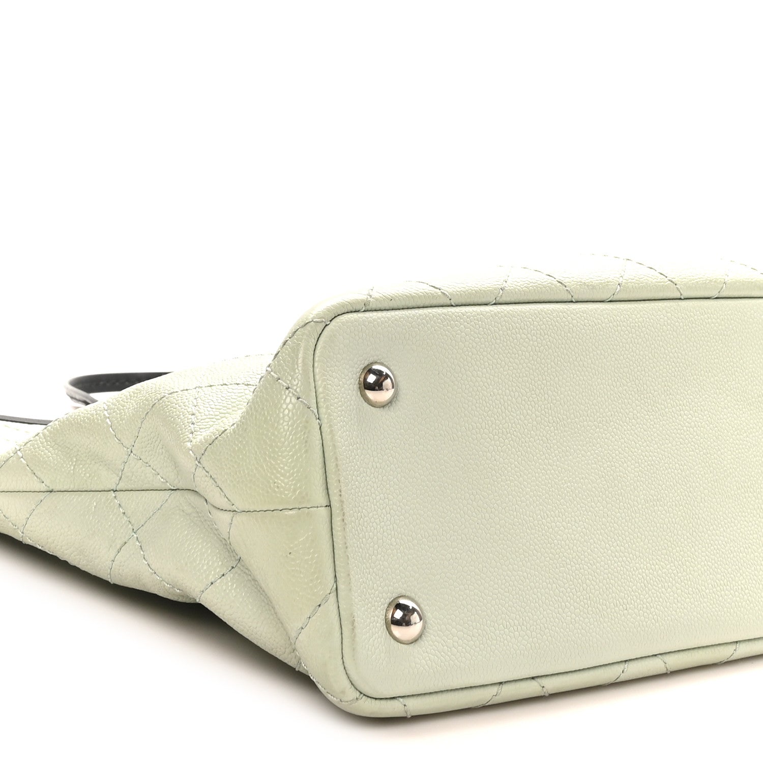 Grained Calfskin Shopping Fever Tote Green