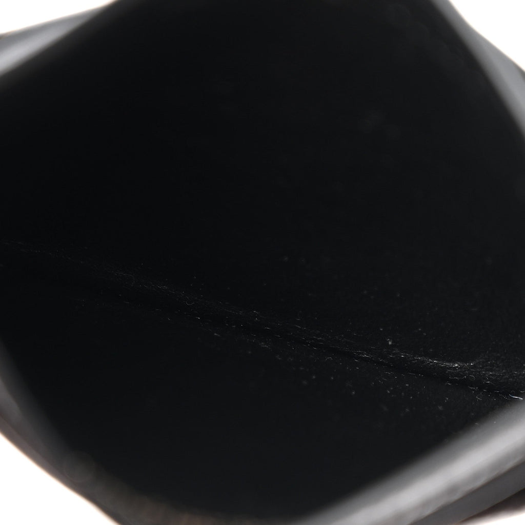 Grain De Poudre Matelasse Chevron Monogram Credit  Case Black