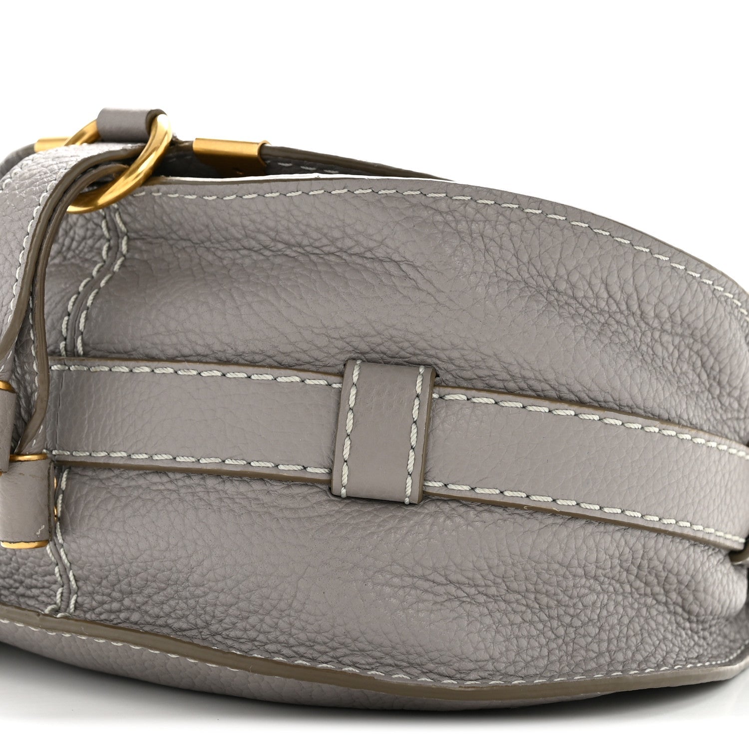 Calfskin Mini Marcie Round Crossbody Bag Cashmere Grey