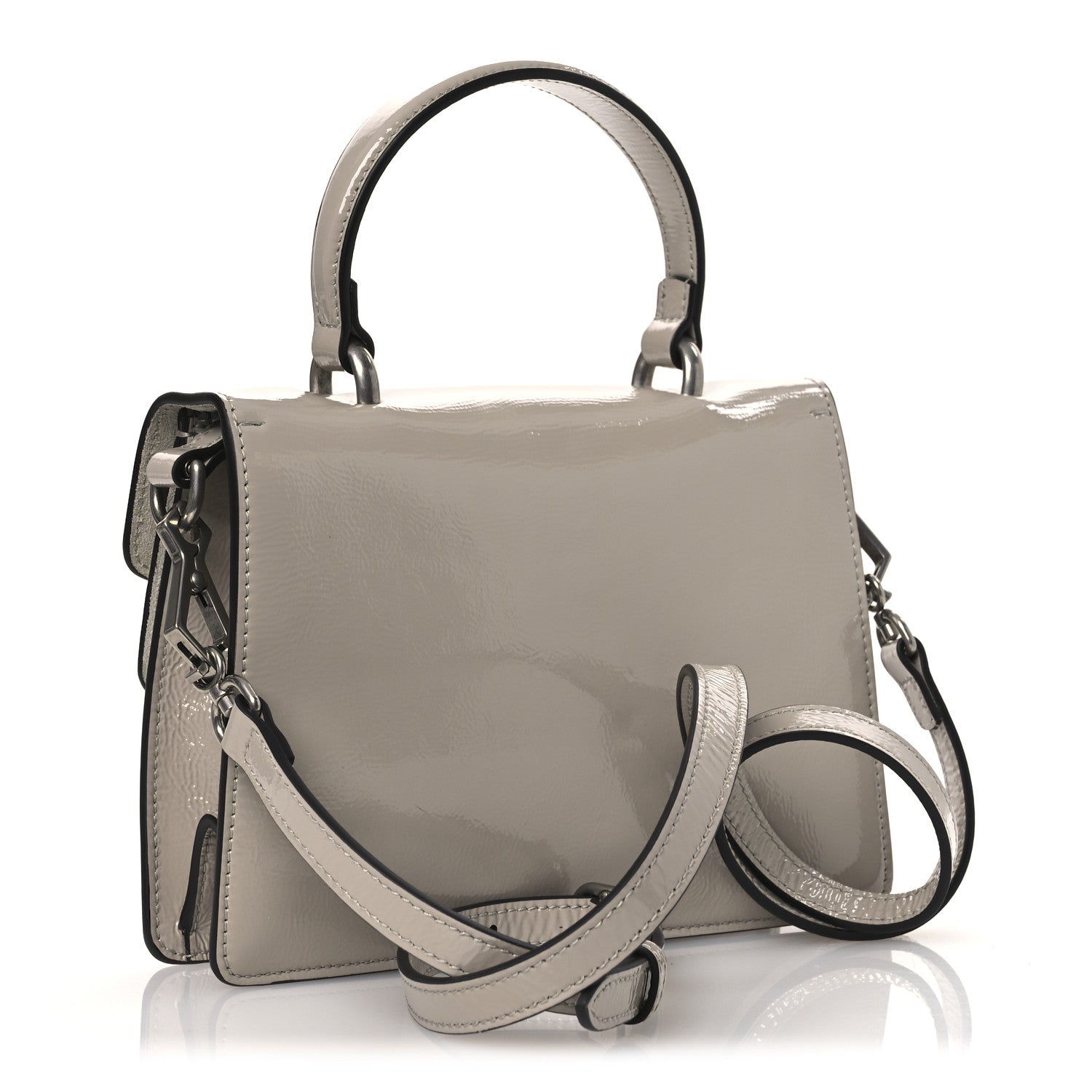 Crinkled Patent Small Dionysus Top Handle Bag Sphinx
