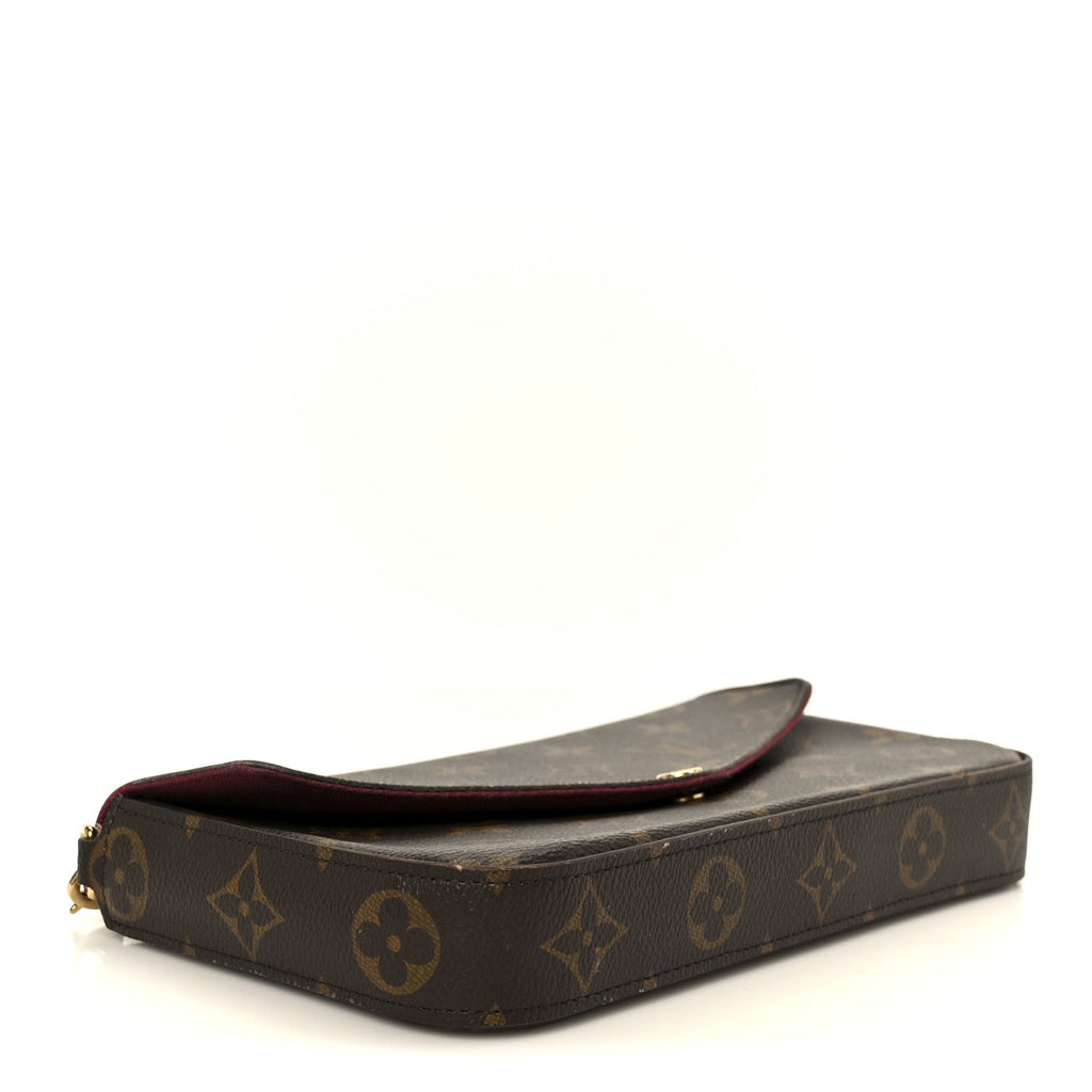 Monogram Pochette Felicie Chain Wallet Fuchsia