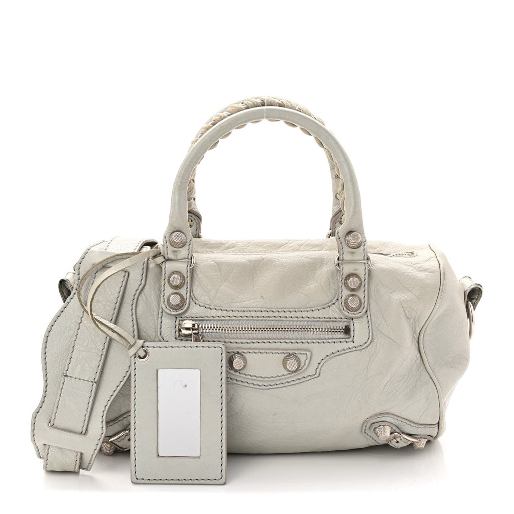 Agneau Giant 12 Silver Hardware Mini Twiggy Gris Glace