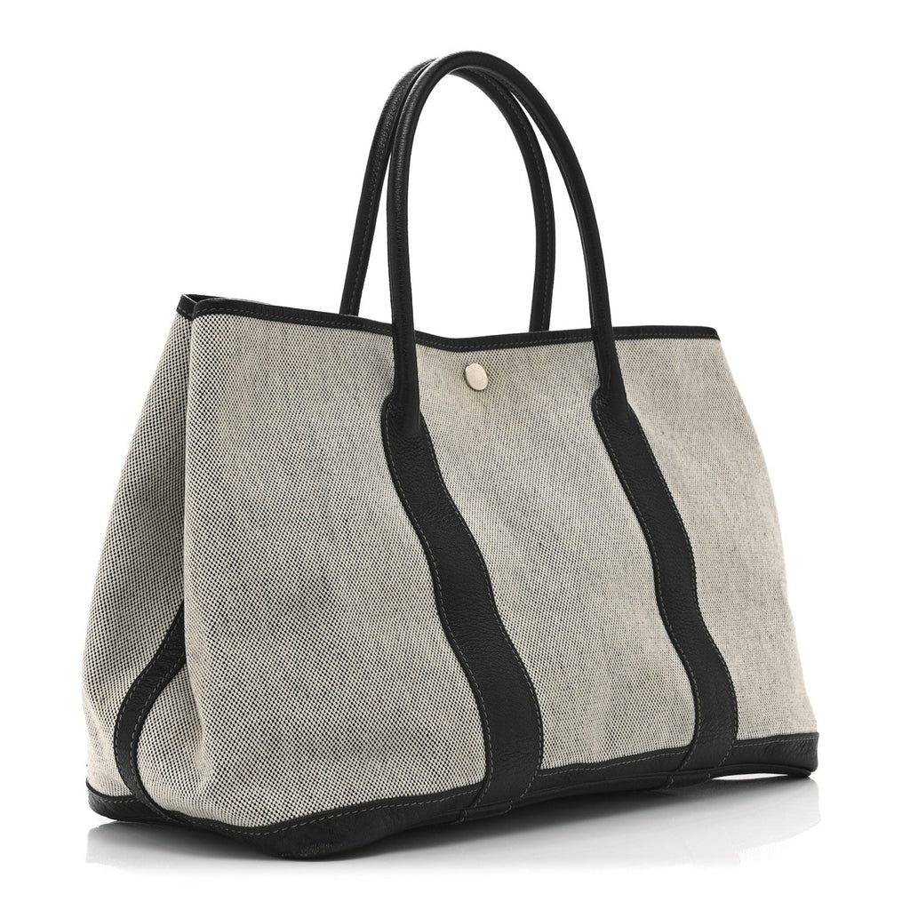 Toile Negonda Garden Party 36 MM Tote Black Ecru