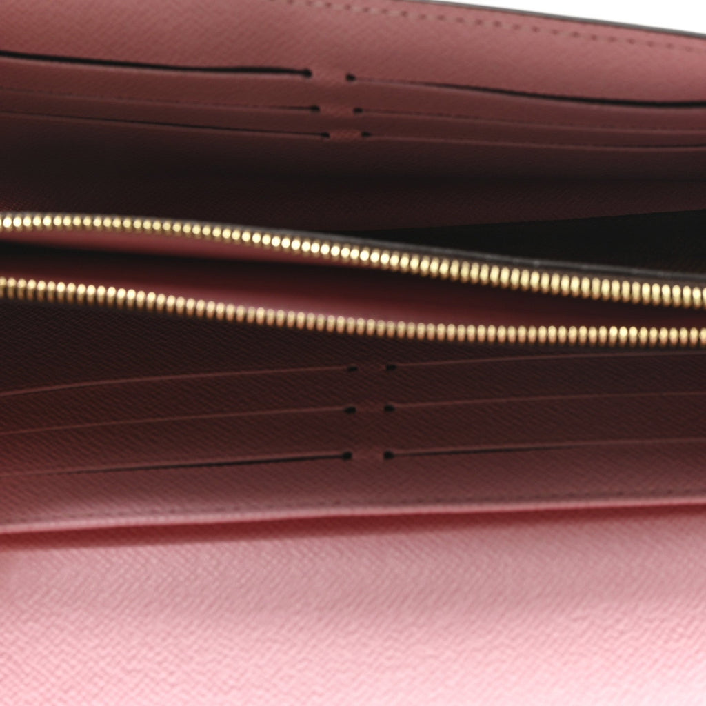 Damier Ebene Studded Sarah Wallet NM Rose Ballerine