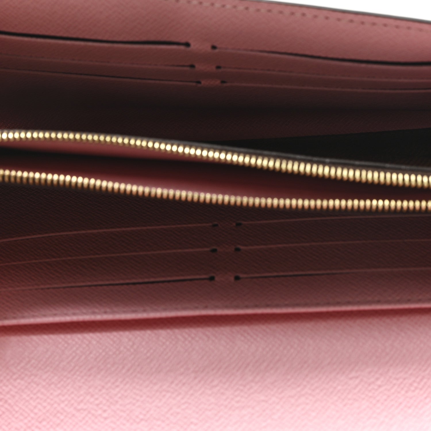 Damier Ebene Studded Sarah Wallet NM Rose Ballerine