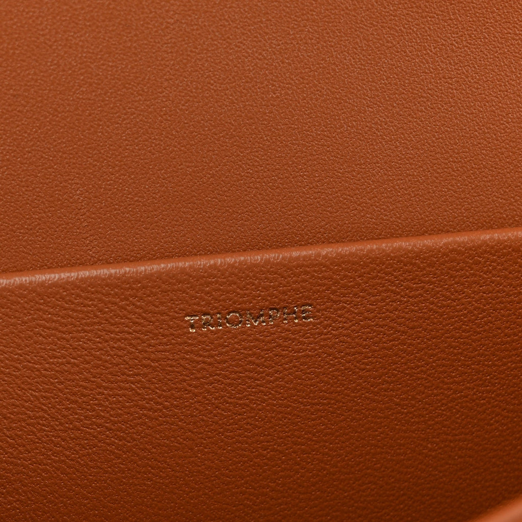Triomphe Canvas Calfskin Medium Triomphe Bag Tan