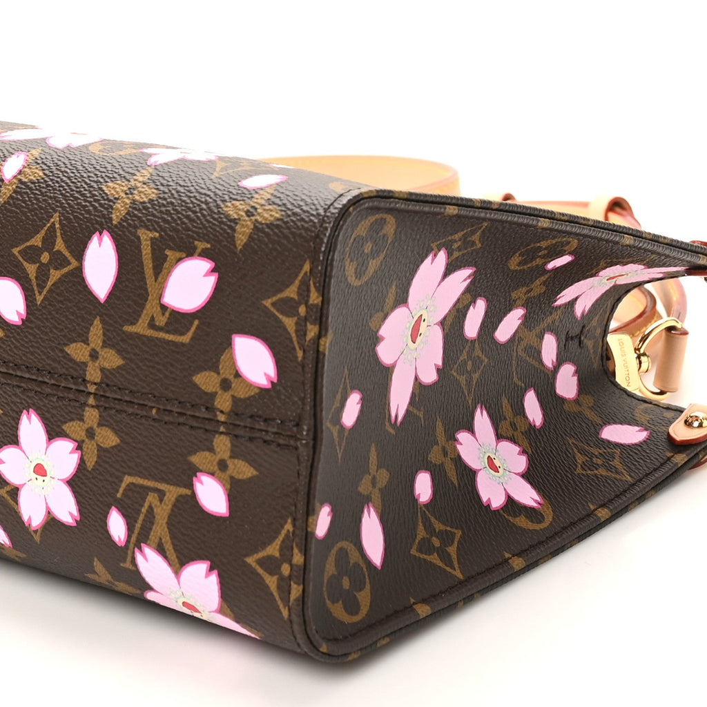 LV X TM Monogram Cherry Blossom Onthego PM Sakura Brown