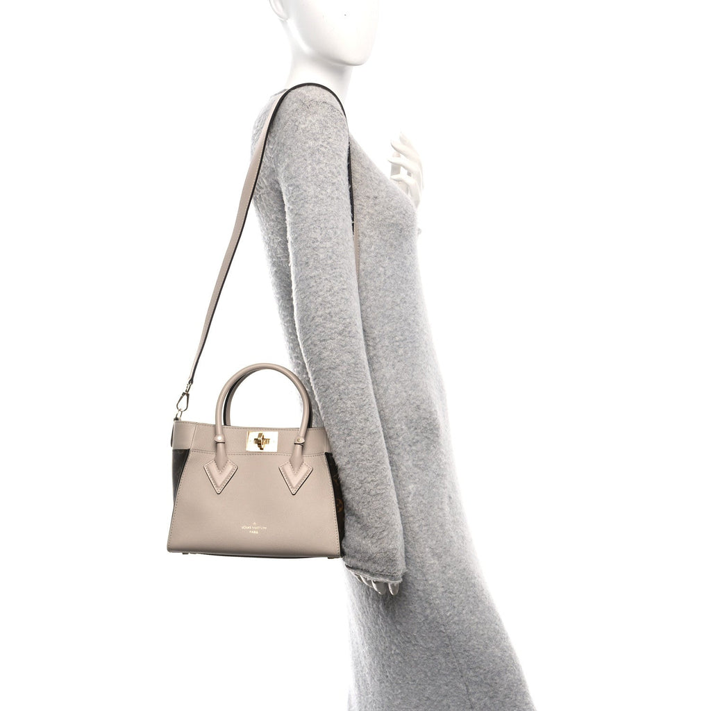 Calfskin Monogram On My Side PM Greige