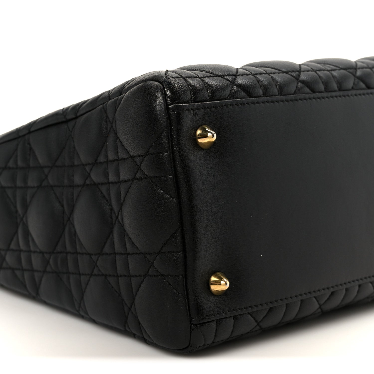 Lambskin Cannage Medium Lady Dior Black