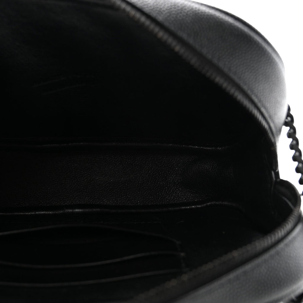 Grain De Poudre Matelasse Monochrome Monogram Mini Lou Camera Bag Black