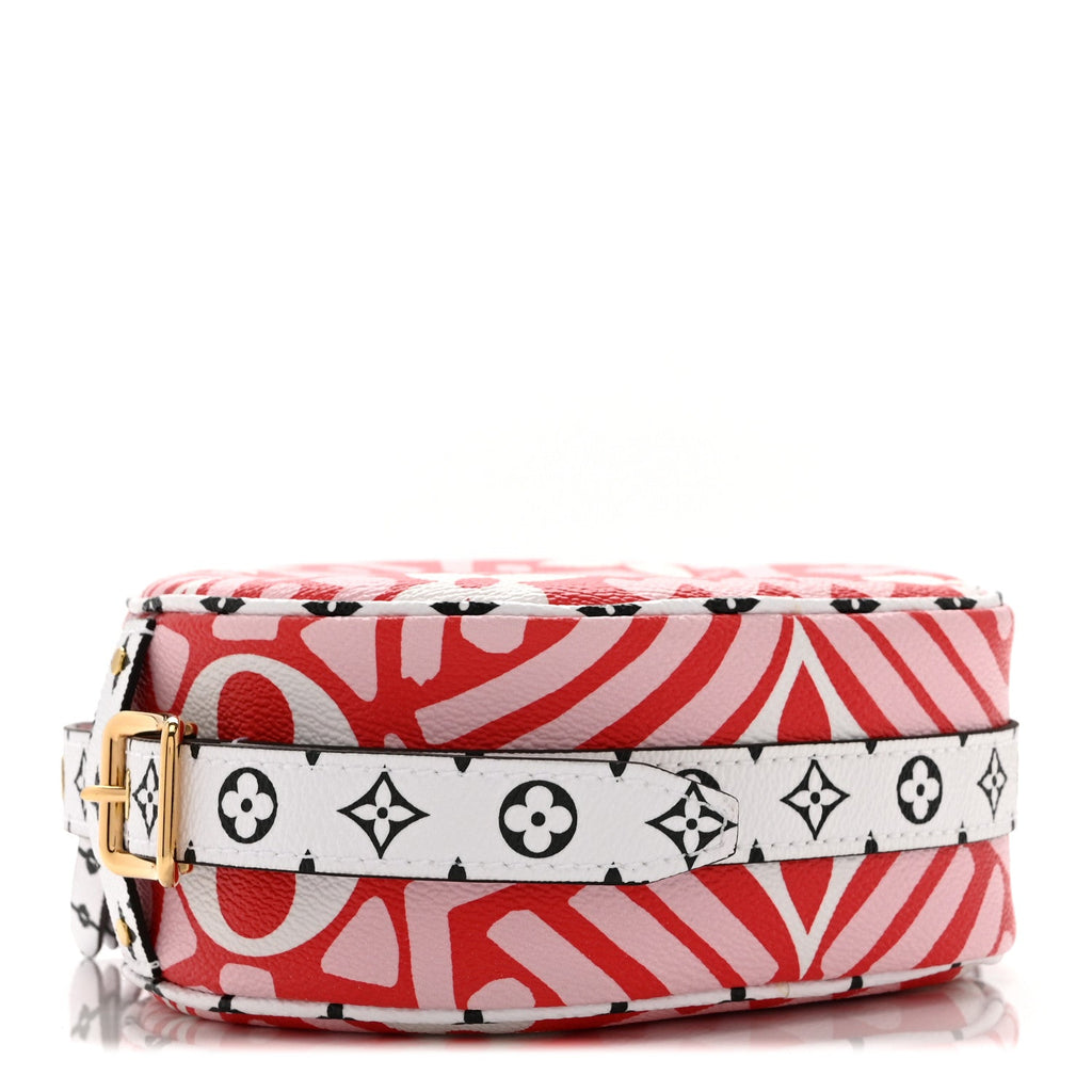 Monogram Giant Crafty Boite Chapeau Souple PM Rouge Rose Creme