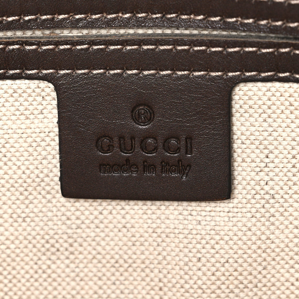 GG Supreme Monogram Medium Flat Messenger Bag Dark Brown