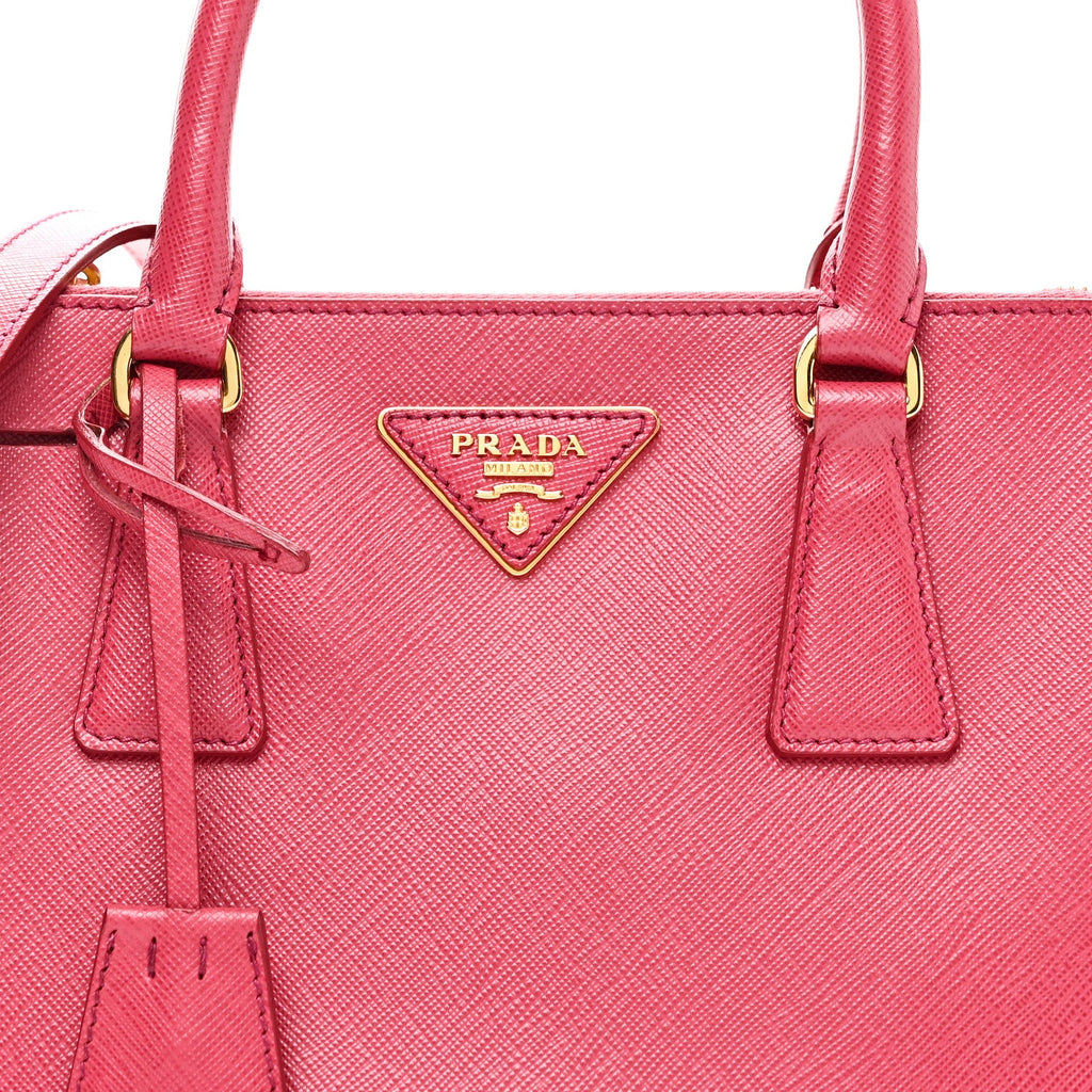 Saffiano Mini Galleria Double Zip Tote Peonia