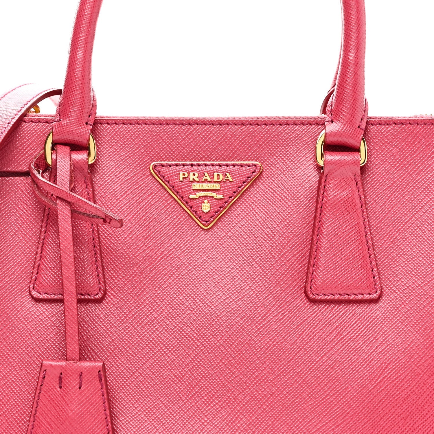 Saffiano Mini Galleria Double Zip Tote Peonia