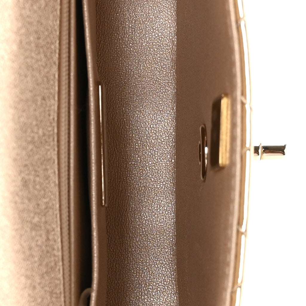 Mirror Calfskin Metallic Calfskin Quilted Hollywood Boulevard Mini Flap Gold