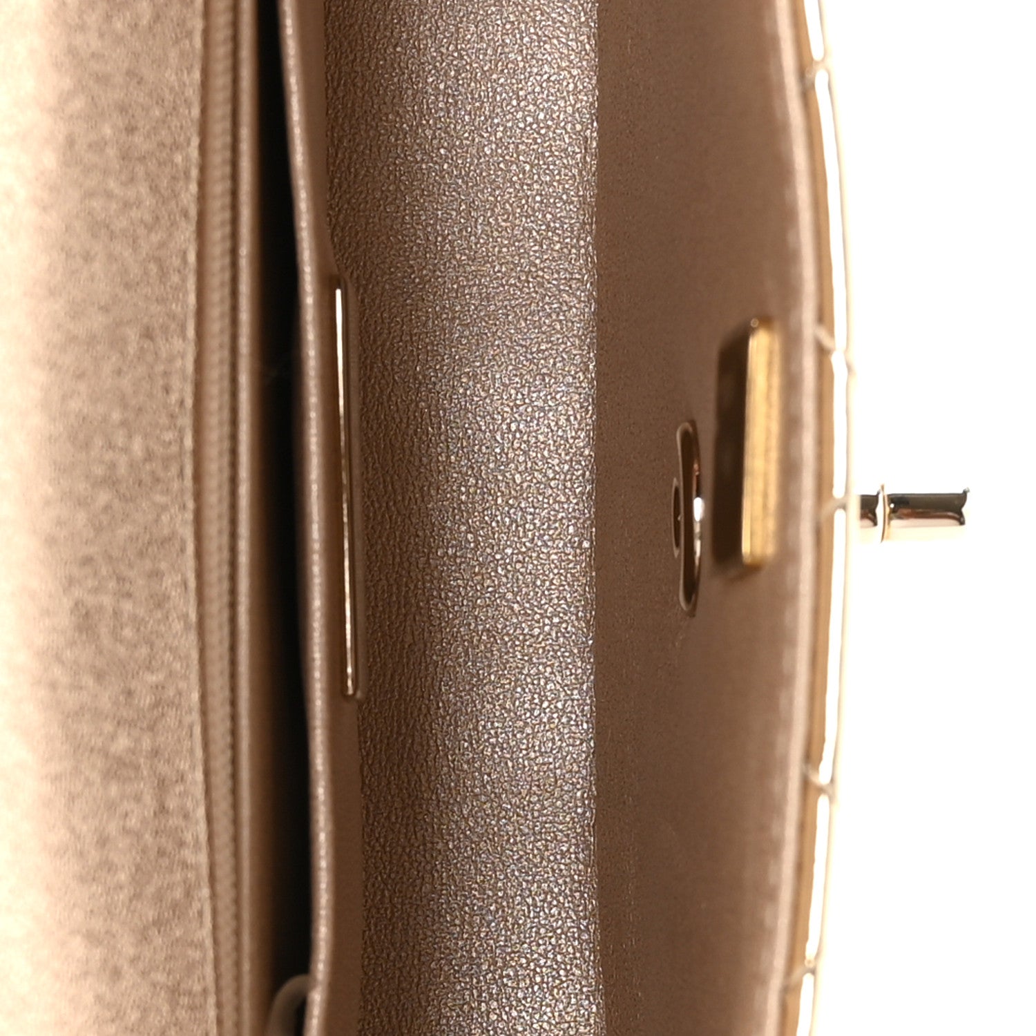 Mirror Calfskin Metallic Calfskin Quilted Hollywood Boulevard Mini Flap Gold